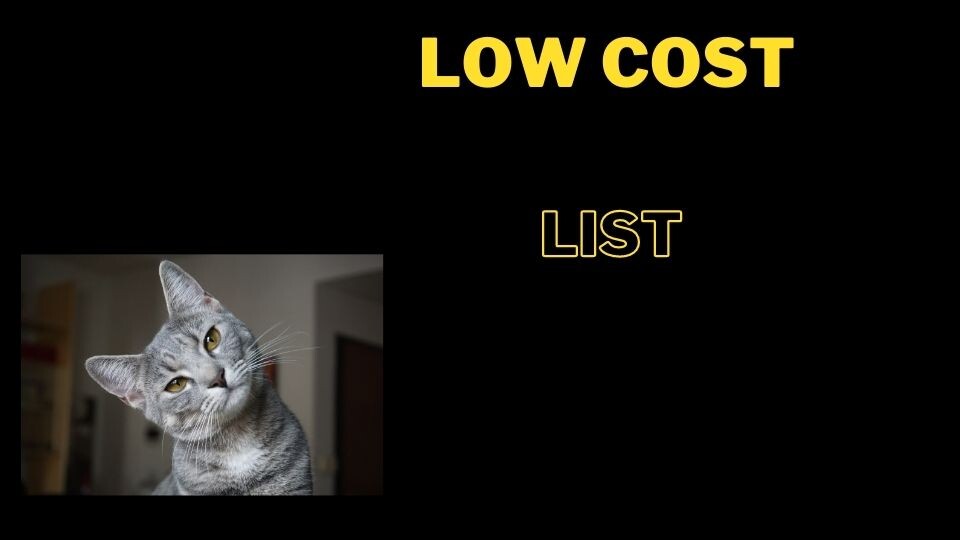 low cost lıst